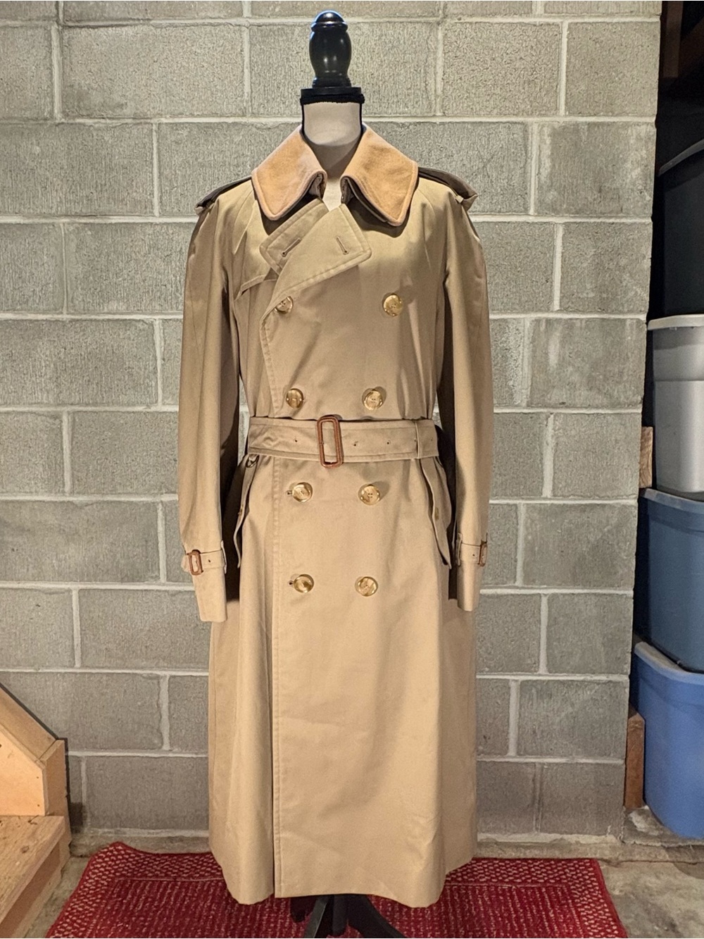 Burberry trench coat.